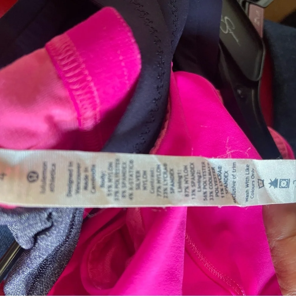 lululemon athletica Pink and Gray Tank Top size 4